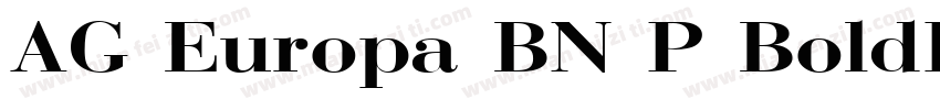 AG Europa BN P BoldItalic字体转换